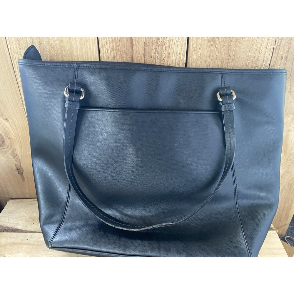 Designer Authentic Coach Purse Black Large Defects On Handle - Picture 7 of 8